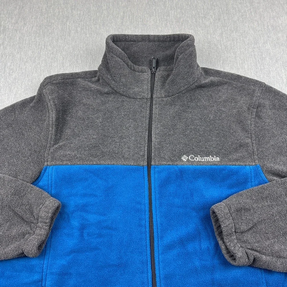 Columbia Jacket Men Large Blue Gray Steens Mountain Full Zip 2.0  Fleece Outdoor